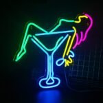 Neon Wine Glass Decor - 5