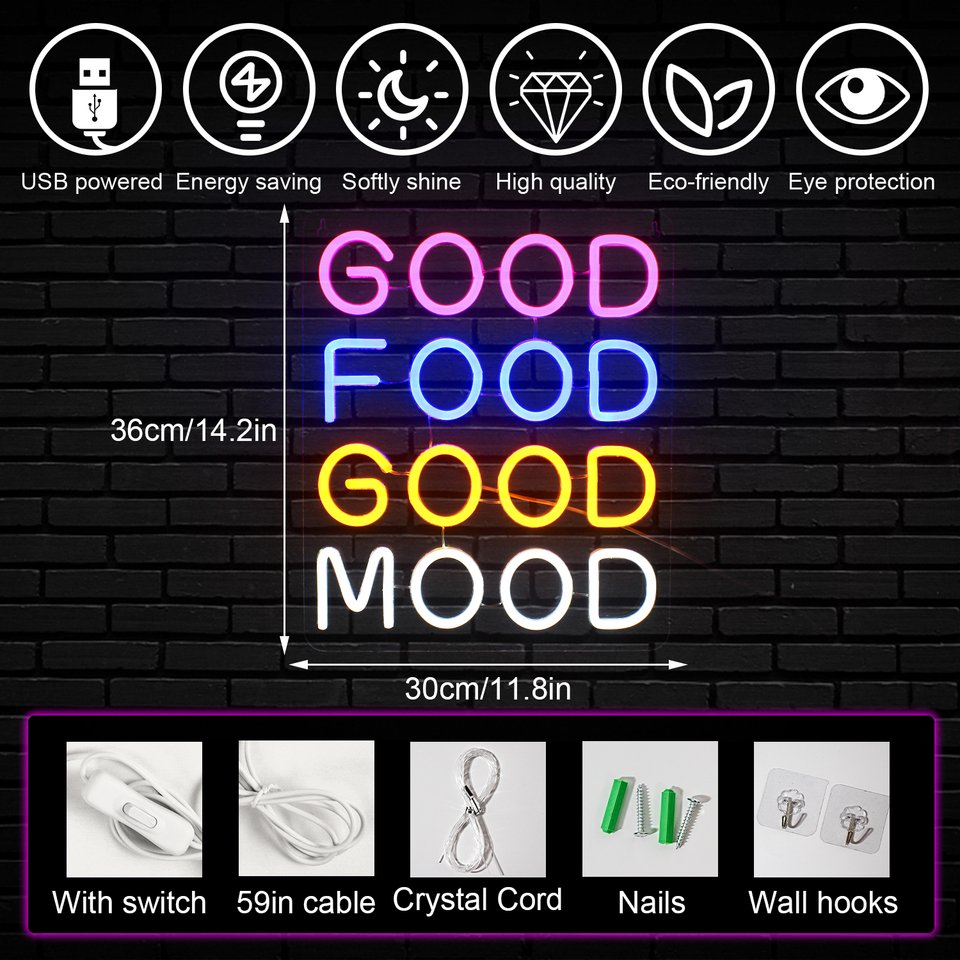 Lampe "Good Food Good Mood" - 2