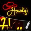 Néon "Howdy" Chapeau Cowboy - 1