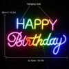 Néon "Happy Birthday" Coloré - 7