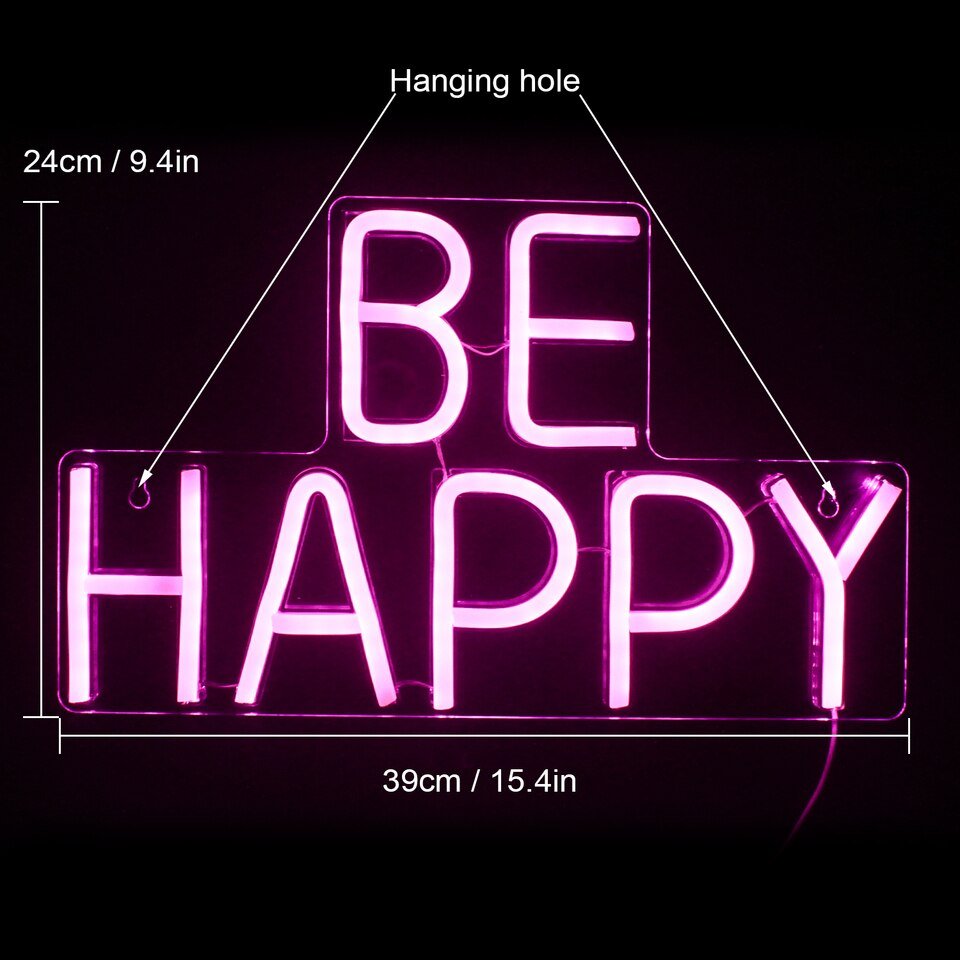 Néon "Be Happy" - 3