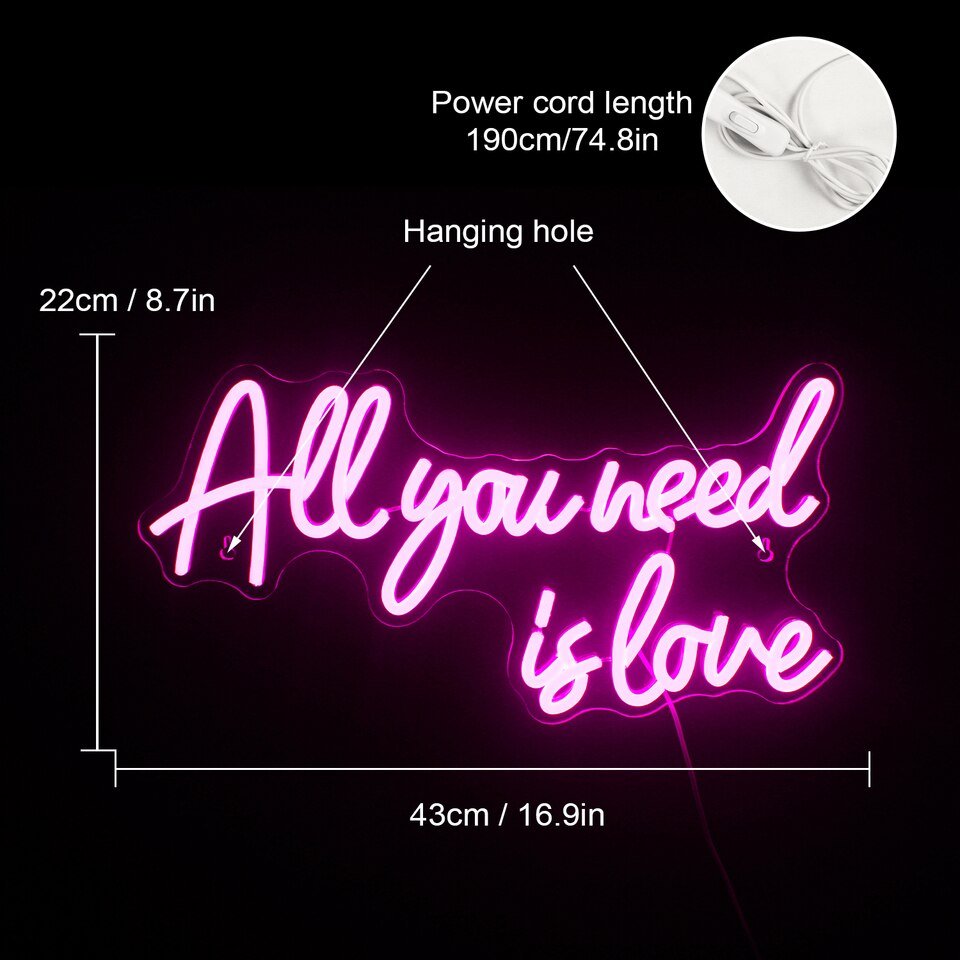 Lampe "All You Need Is Love" - 7