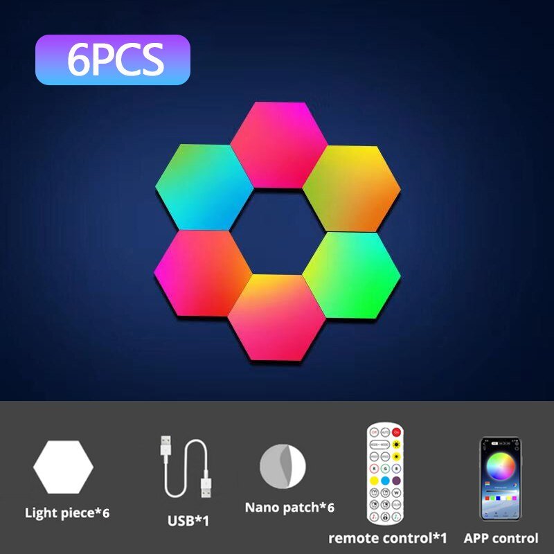 Lampe Hexagonale RGB - 4
