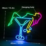 Neon Wine Glass Decor - 3