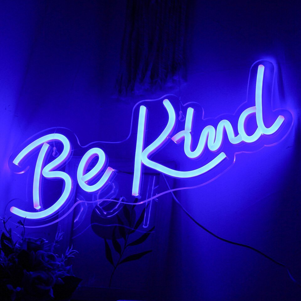 Panneau Néon "Be kind"