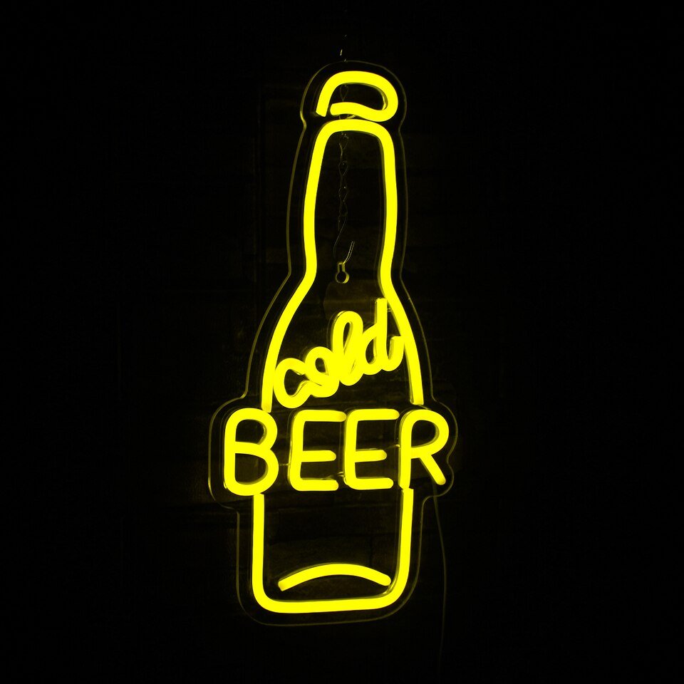 Néon "Beer" en jaune - 4