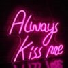 Néon "Always Kiss Me" rose - 3