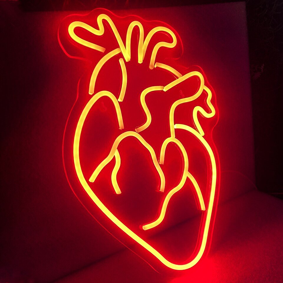 Cœur néon rouge - 4