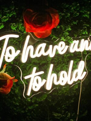 Neon Sign "To Have and To Hold"