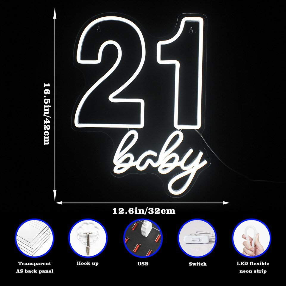 Néon "21 Baby" - 3
