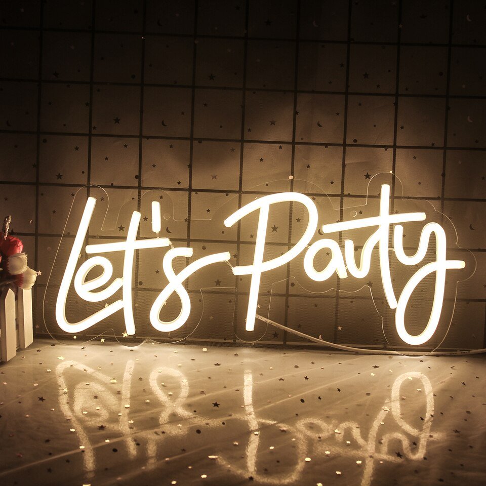 Néon "Let's Party" Acrylique - 3