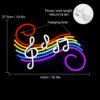 Néon notes de musique colorées - 2