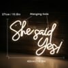 Néon "She Said Yes" - 6
