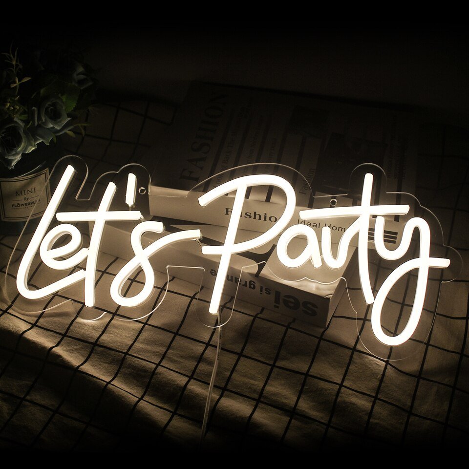 Néon "Let's Party" Acrylique - 1