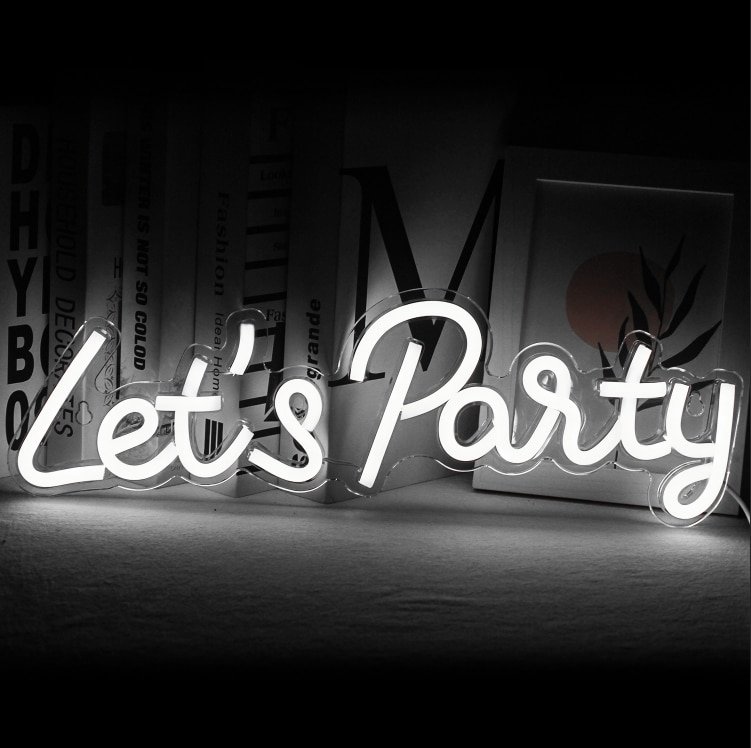 Néon "Let's Party" Transparent - 9